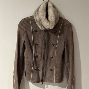 Gray coat make in Italy